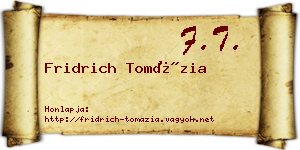 Fridrich Tomázia névjegykártya